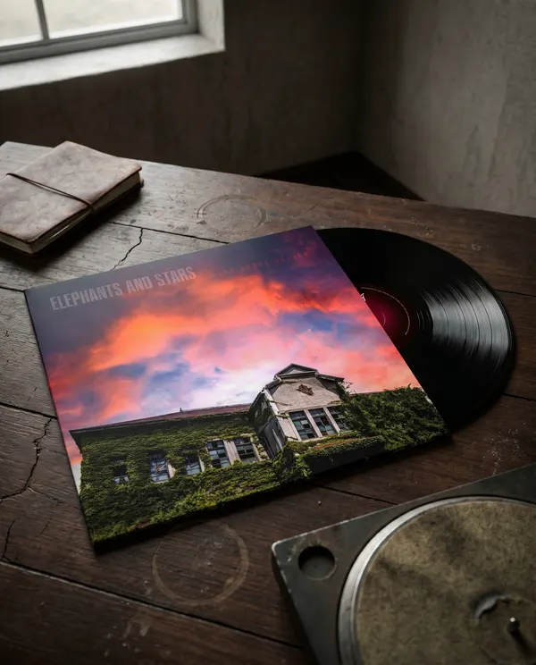 Under The Earth And Above Heaven on vinyl, the latest album from Elephants and Stars, signed first pressing
